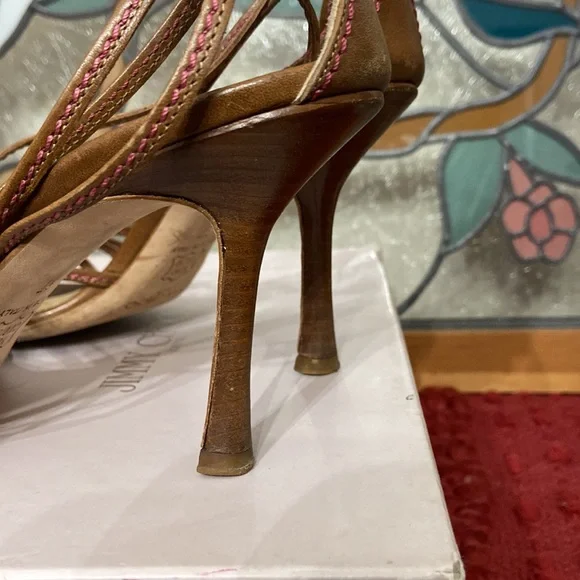 Jimmy Choo Boyce Strappy Sandals Heels Size 37 - Picture 8 of 16